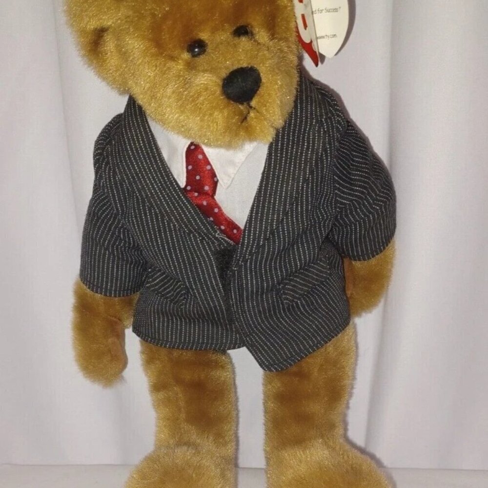 TY Attic Treasures Collection Beanie Dad Bear 12" William Dressed For Success